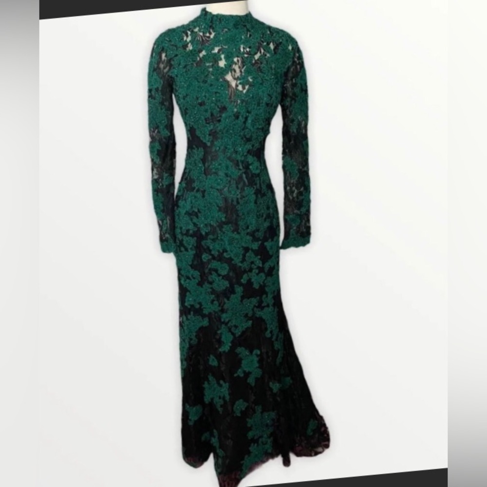 Alyce claudine green lace dress - Picture 3 of 10